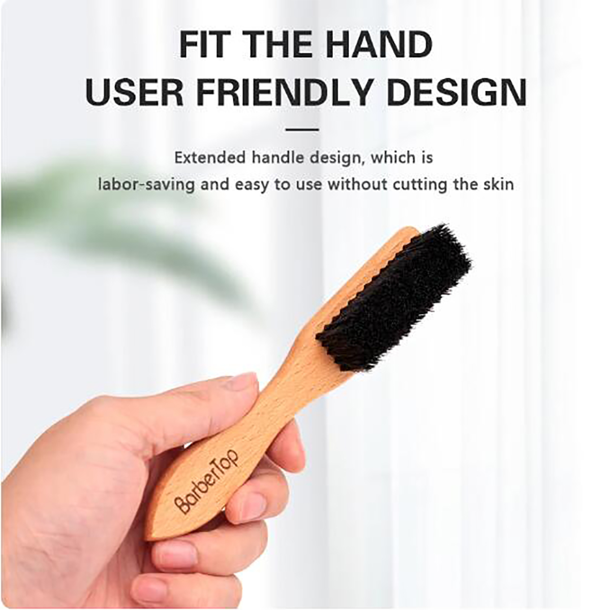Grooming Men'S Hair - Peluquería mango de madera cerdas de