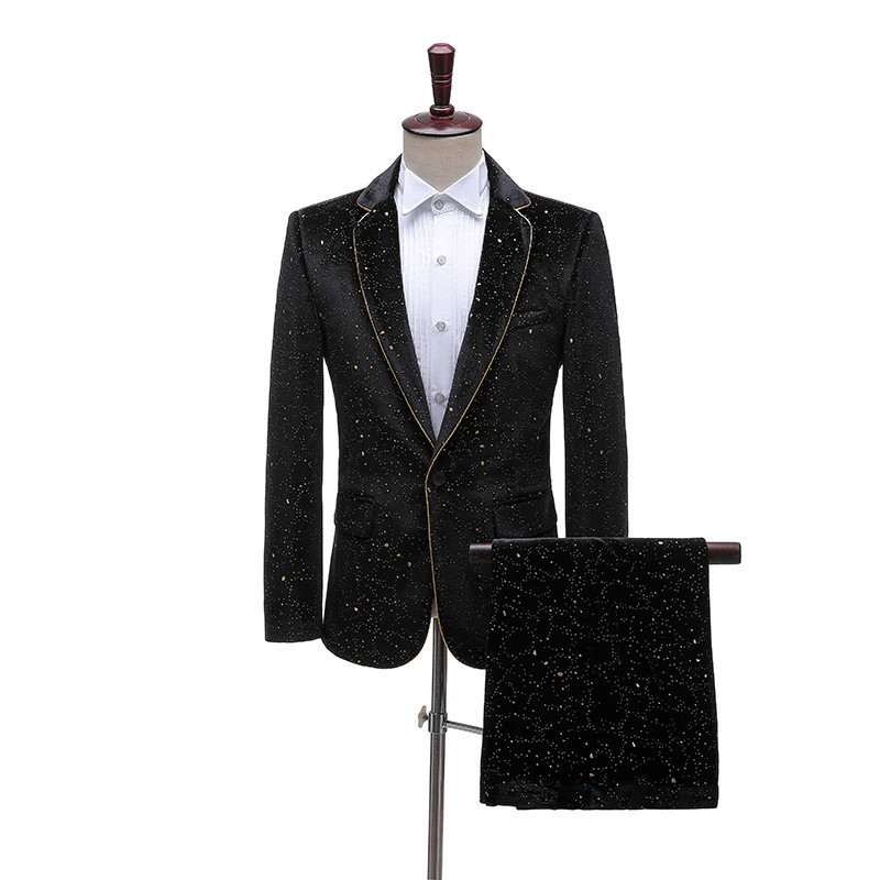 Men'S Grooming Studio - Trajes de terciopelo formales con estilo